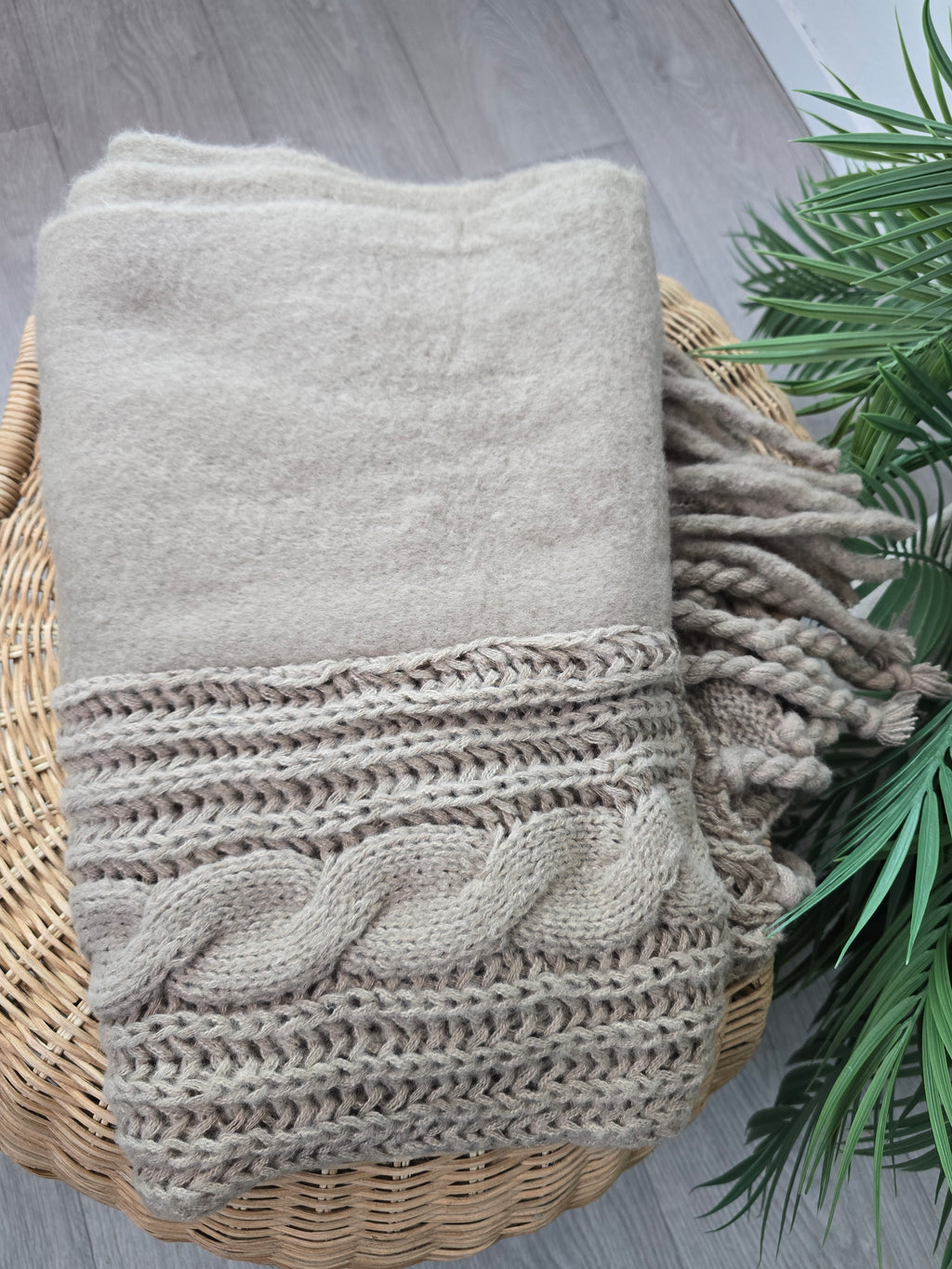 Sciarpa treccia frange