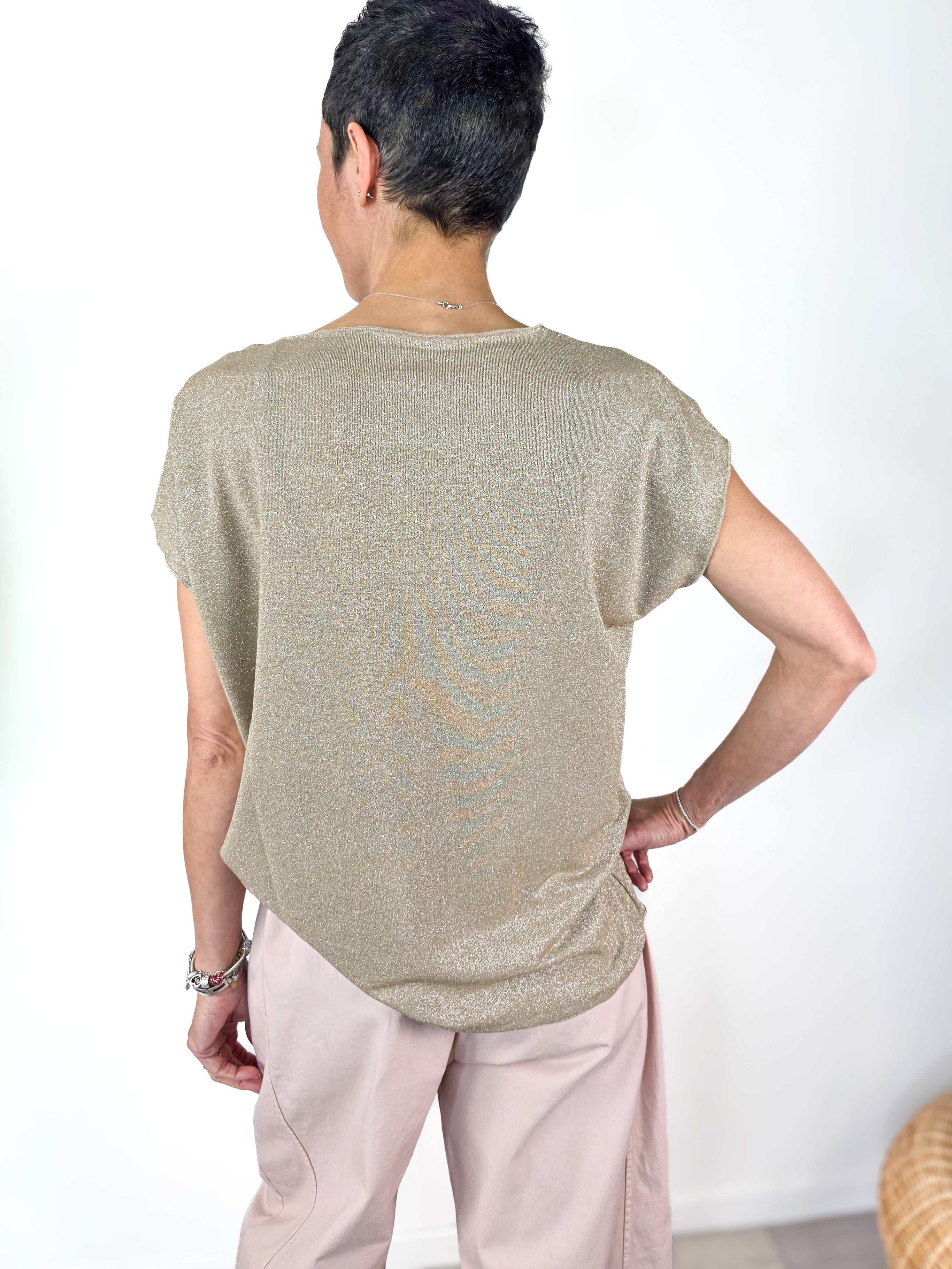 Susy Mix - Blusa in lurex - Oro