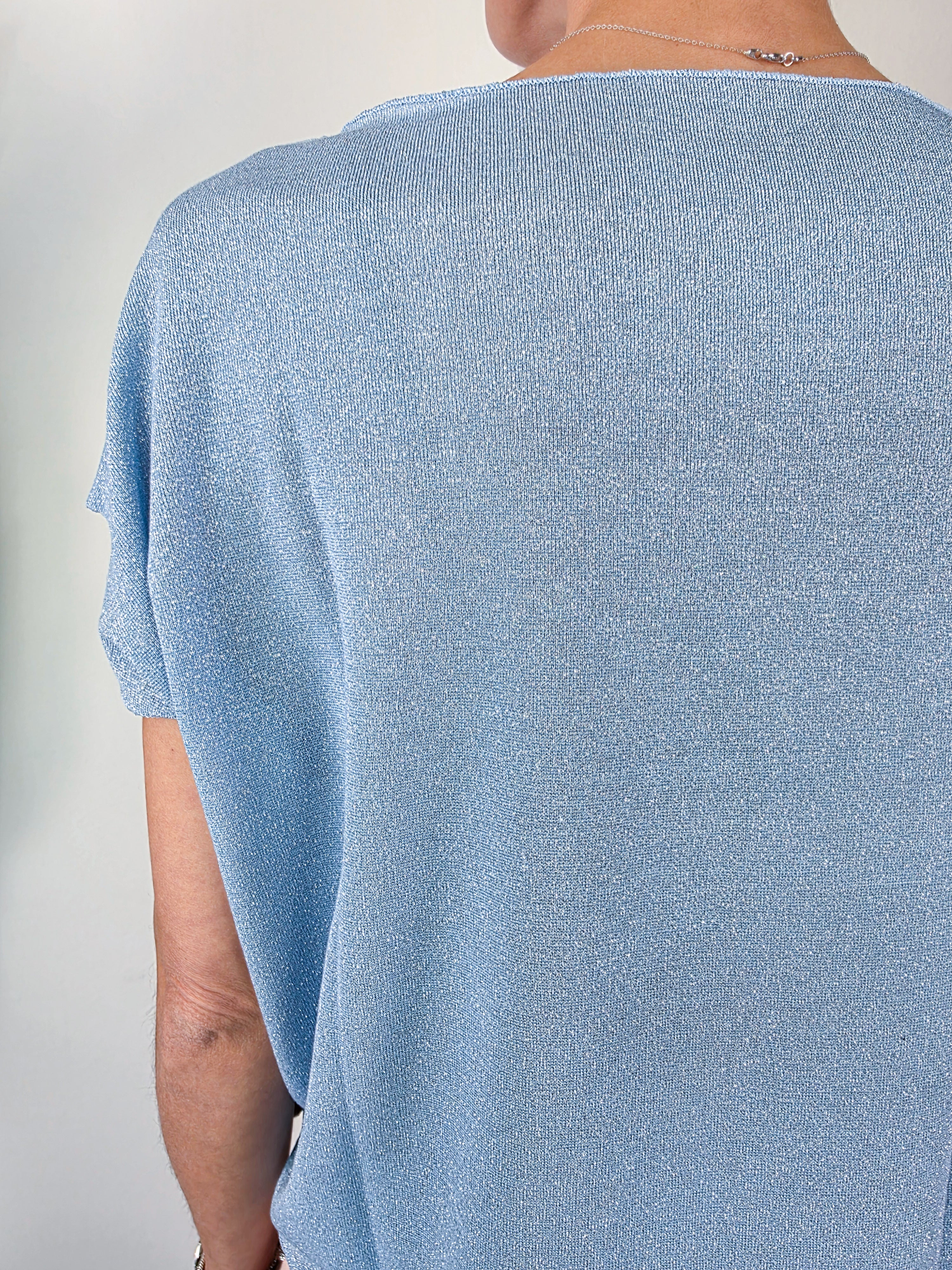 Susy Mix - Blusa in lurex - Cielo