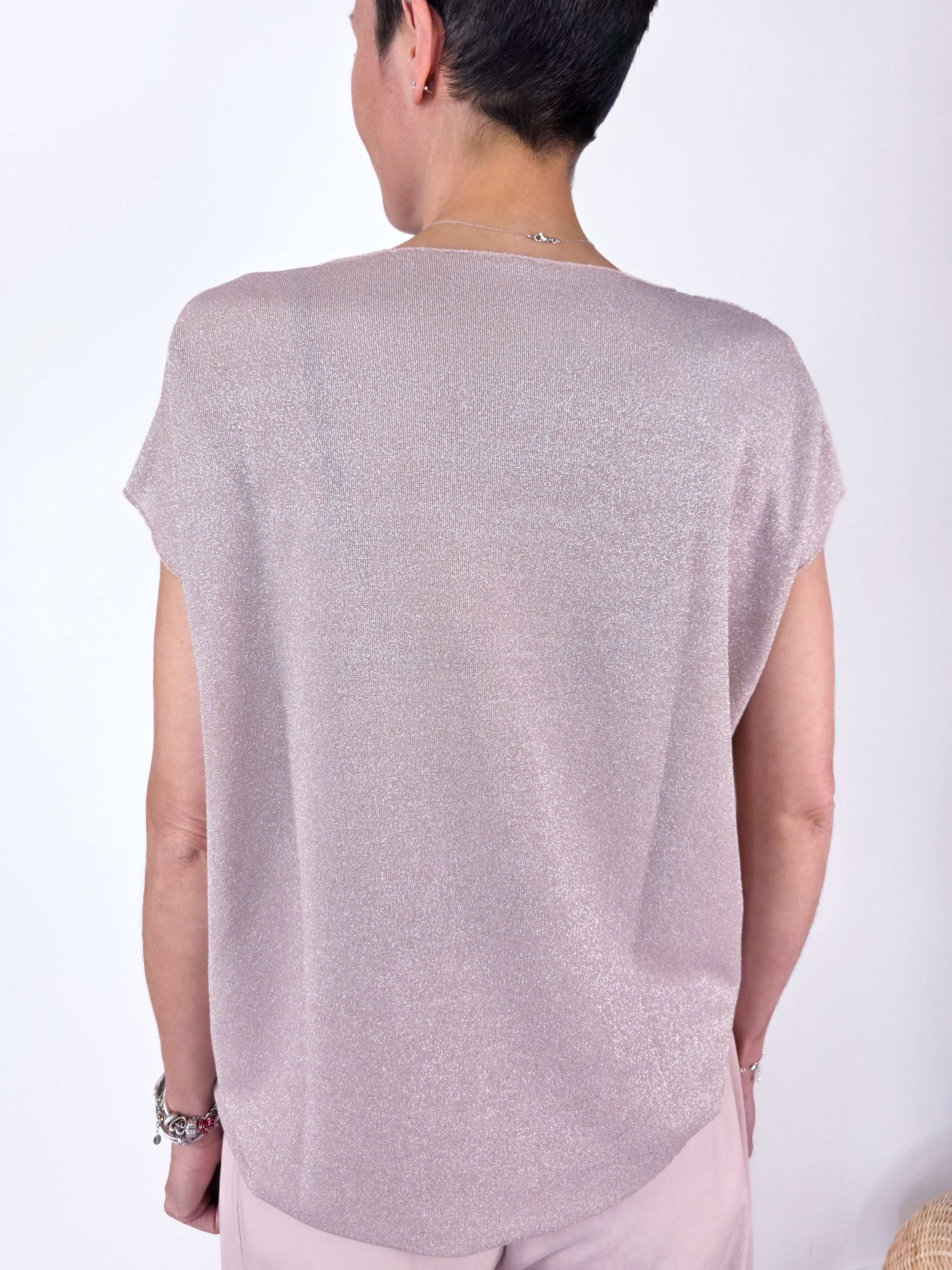 Susy Mix - Blusa in lurex - Rosa