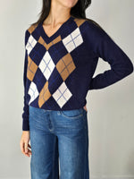 Maglione a rombi Blu - Tensione In