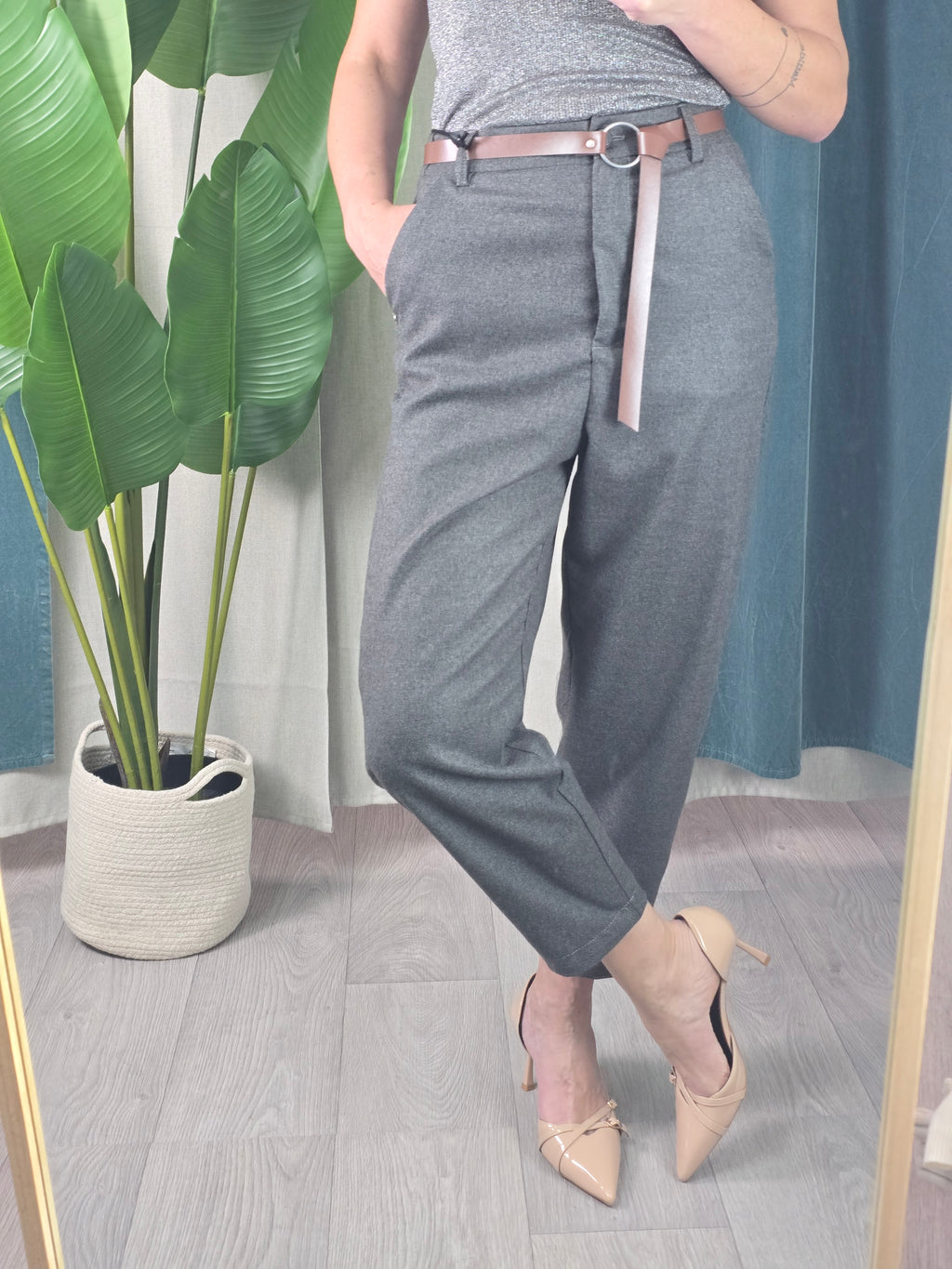 pantalone donna grigio Please FW 25