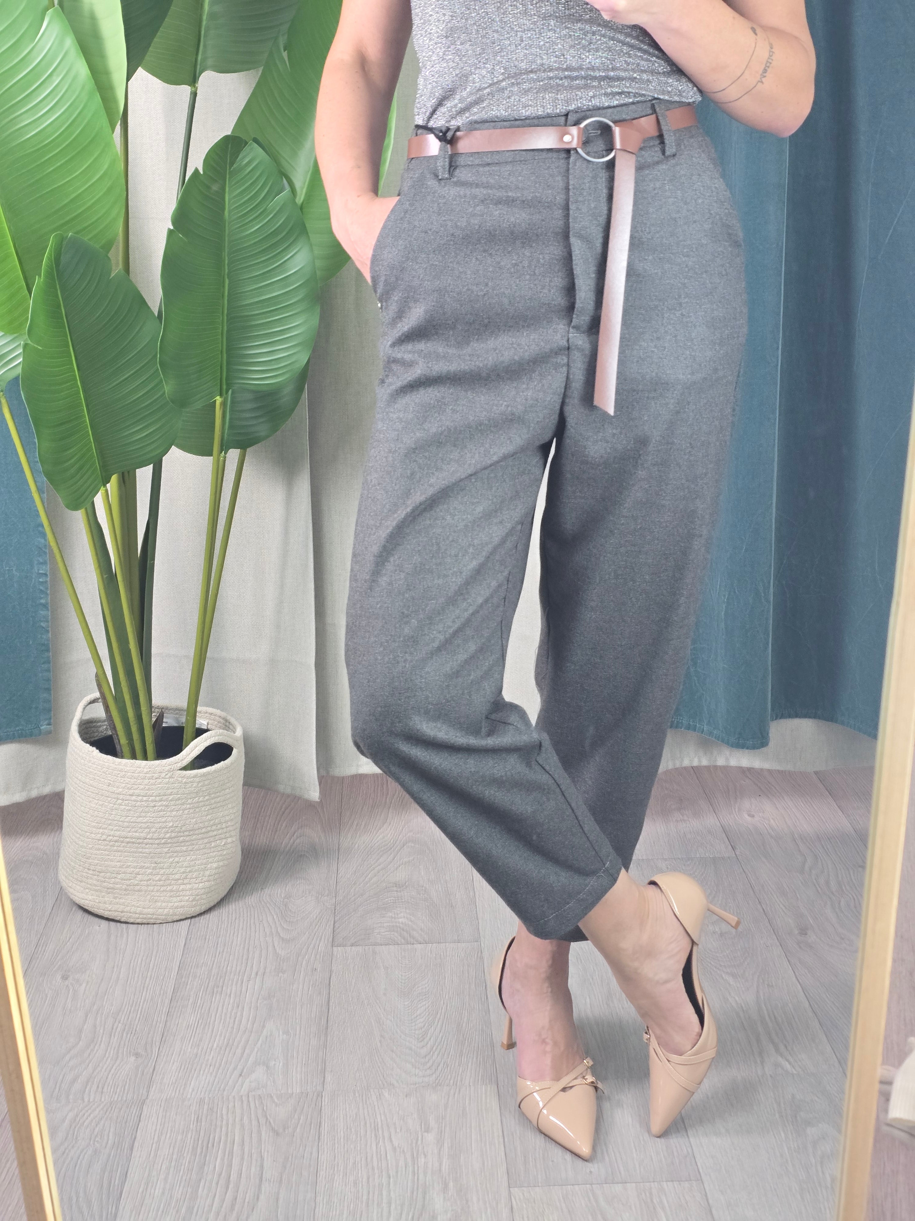 pantalone donna grigio Please FW 25