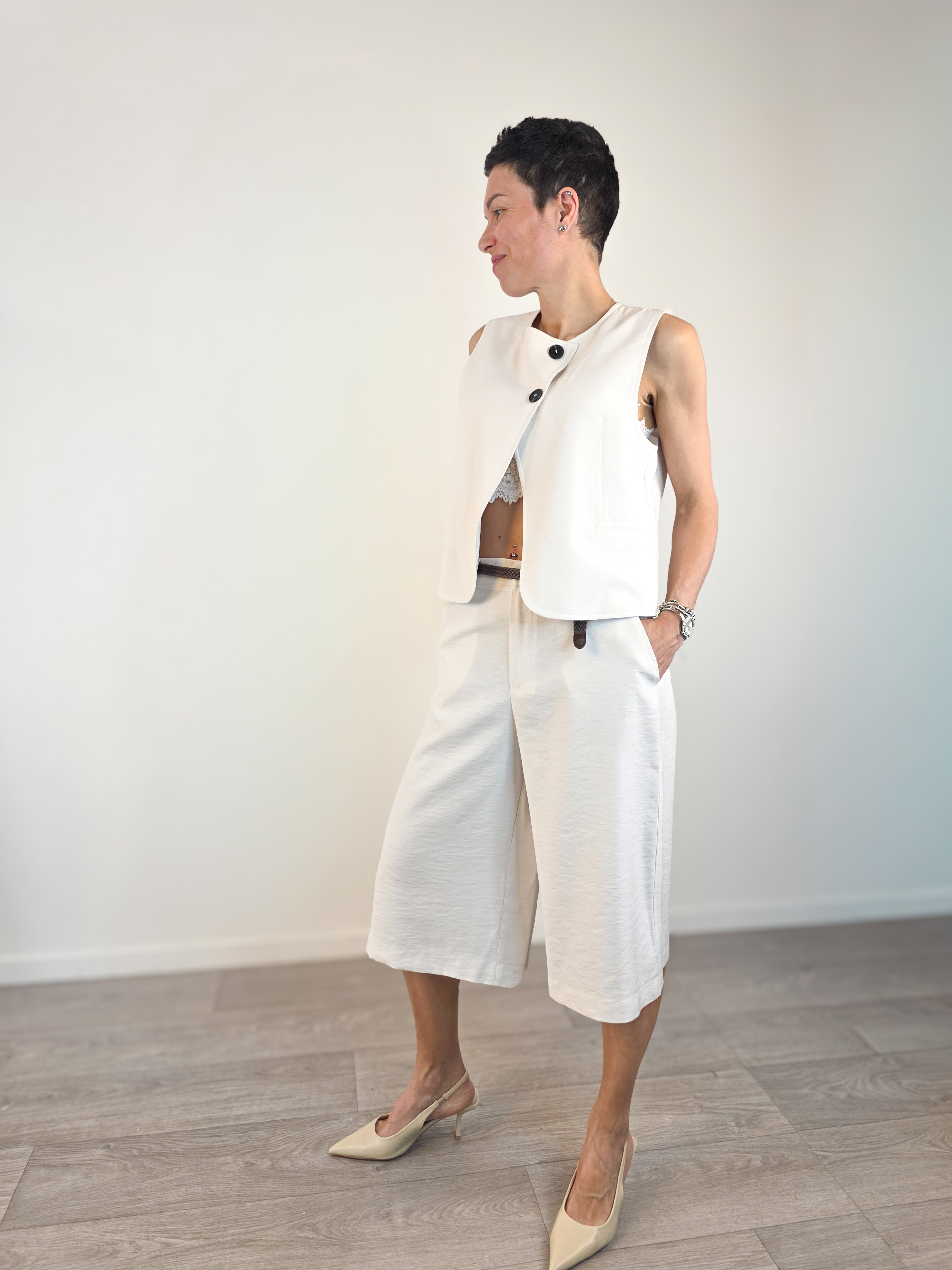 Haveone - Gilet con chiusura asimmetrica - Burro