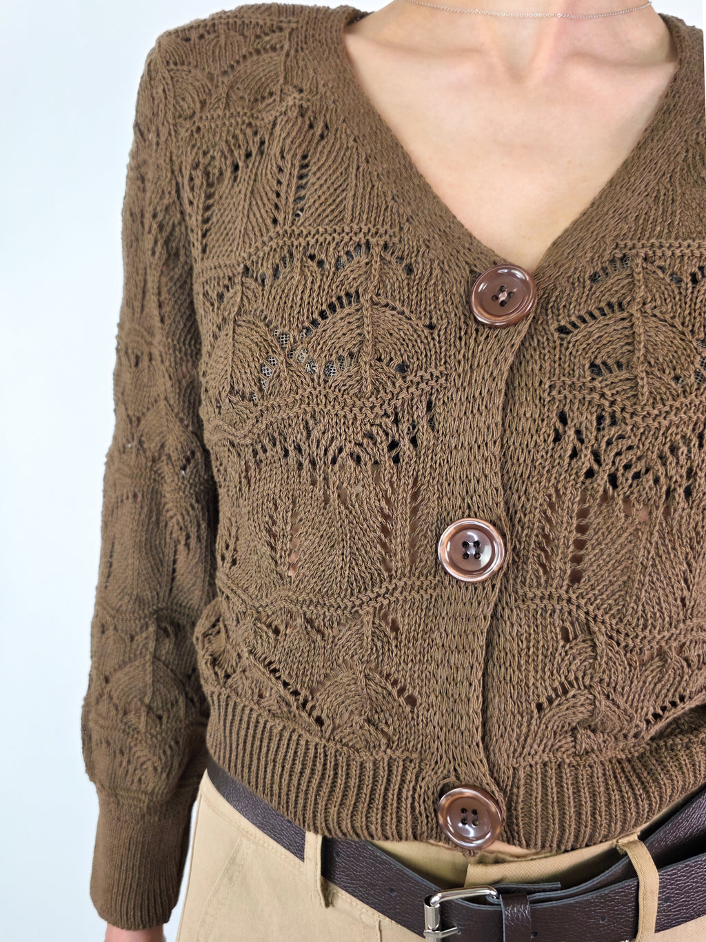Susy Mix - Cardigan crop - Cacao