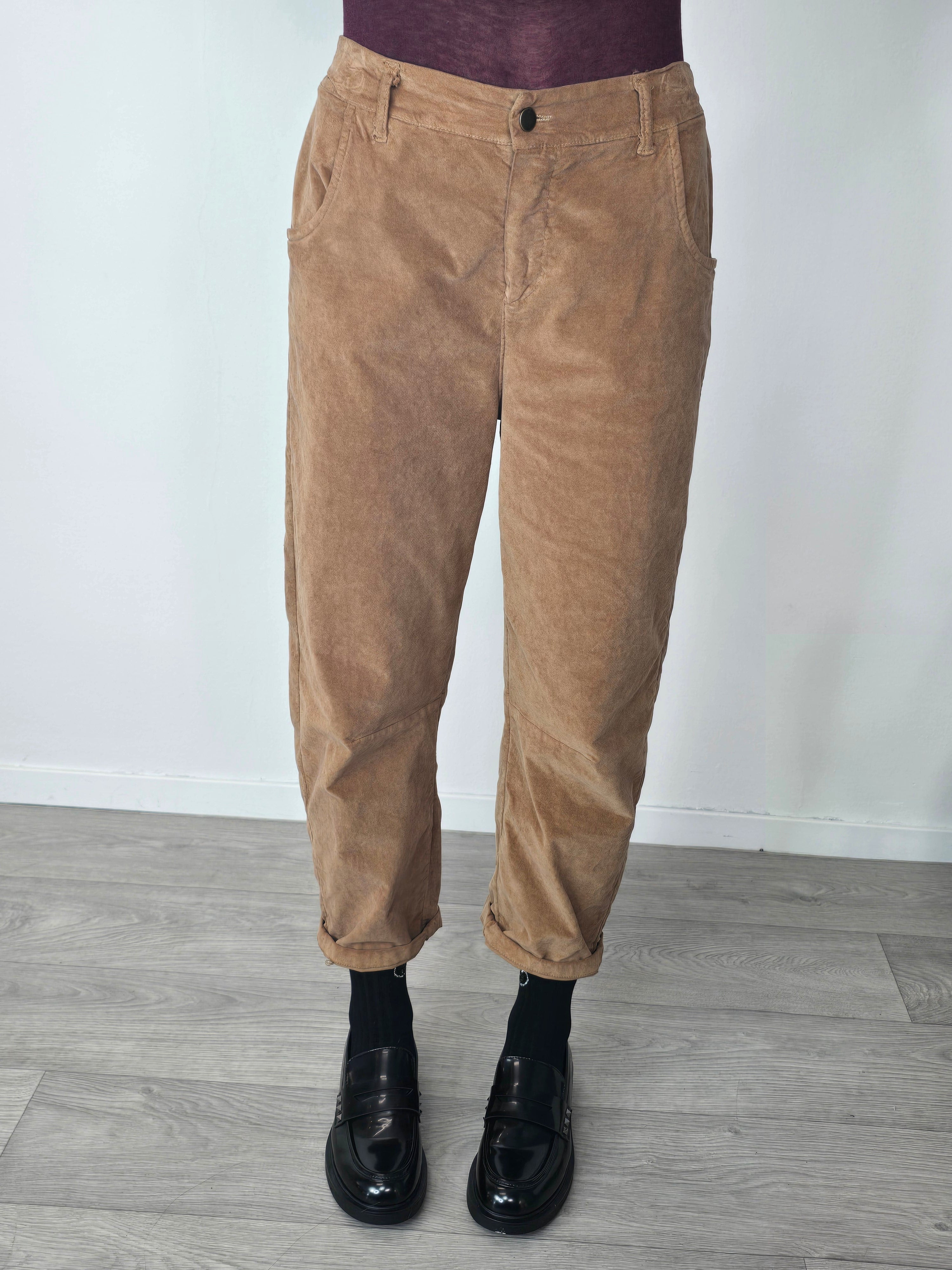 pantalone velluto cammello