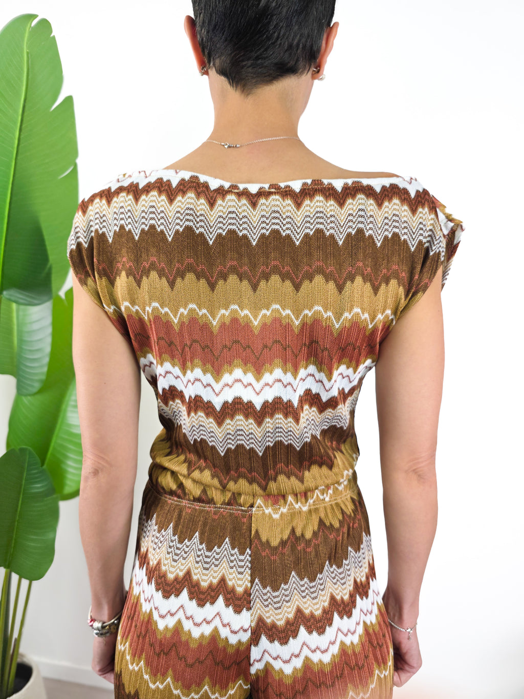 Top Susy Mix fantasia onde retro scollo barchetta